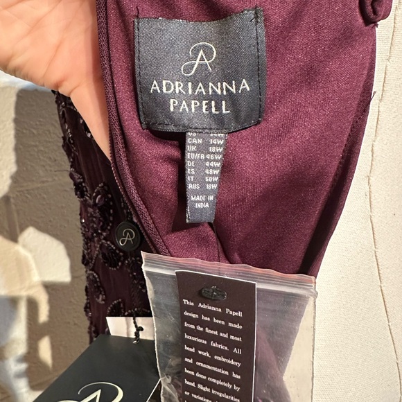 Adrianna Papell Purple Sequin Maxi Gown - Picture 8 of 9